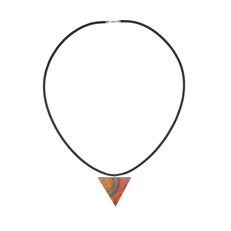 DIAPHANOUS Angular Wooden Pendant Necklace
