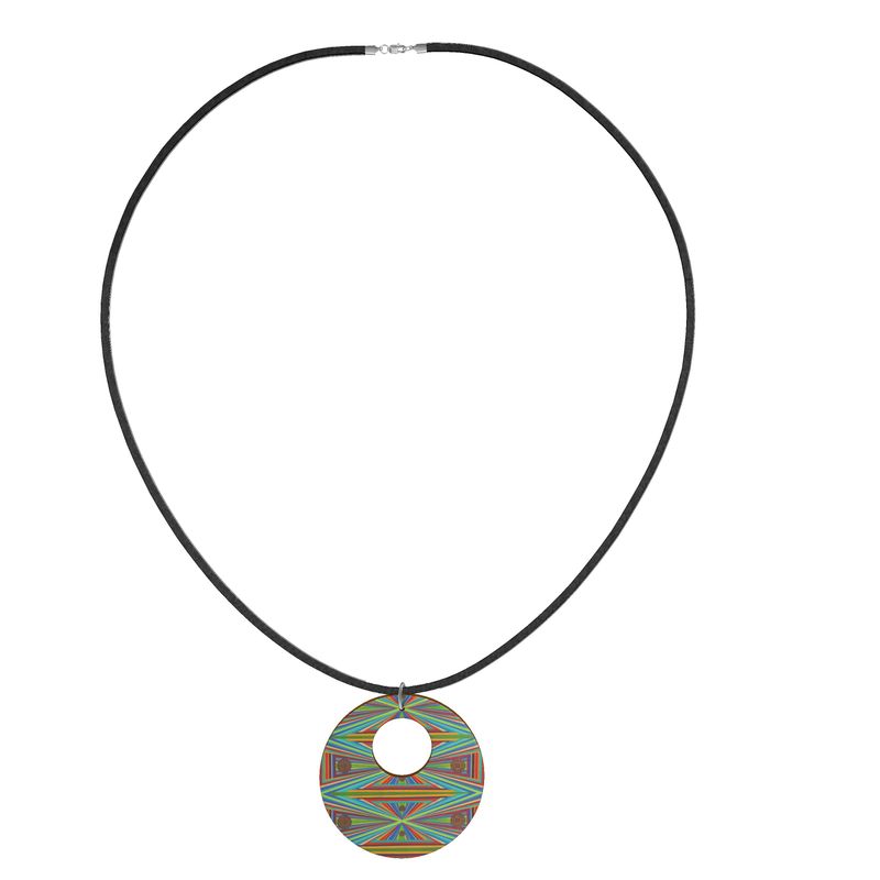 BONA FORTUNA Round Wooden Pendant Necklace