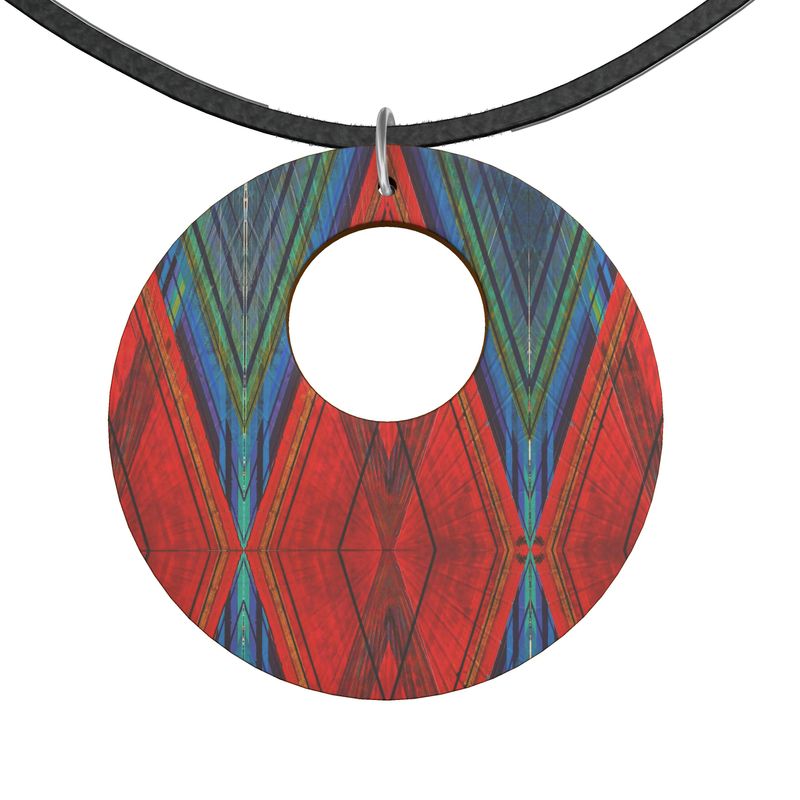 GROUNDED Round Wooden Pendant Necklace