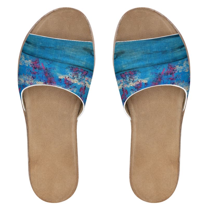 THE PERSISTENCE OF SUMMER Leather Sliders