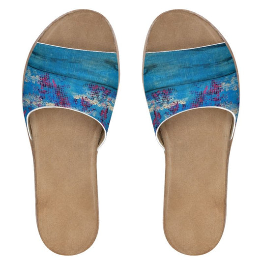 THE PERSISTENCE OF SUMMER Leather Sliders