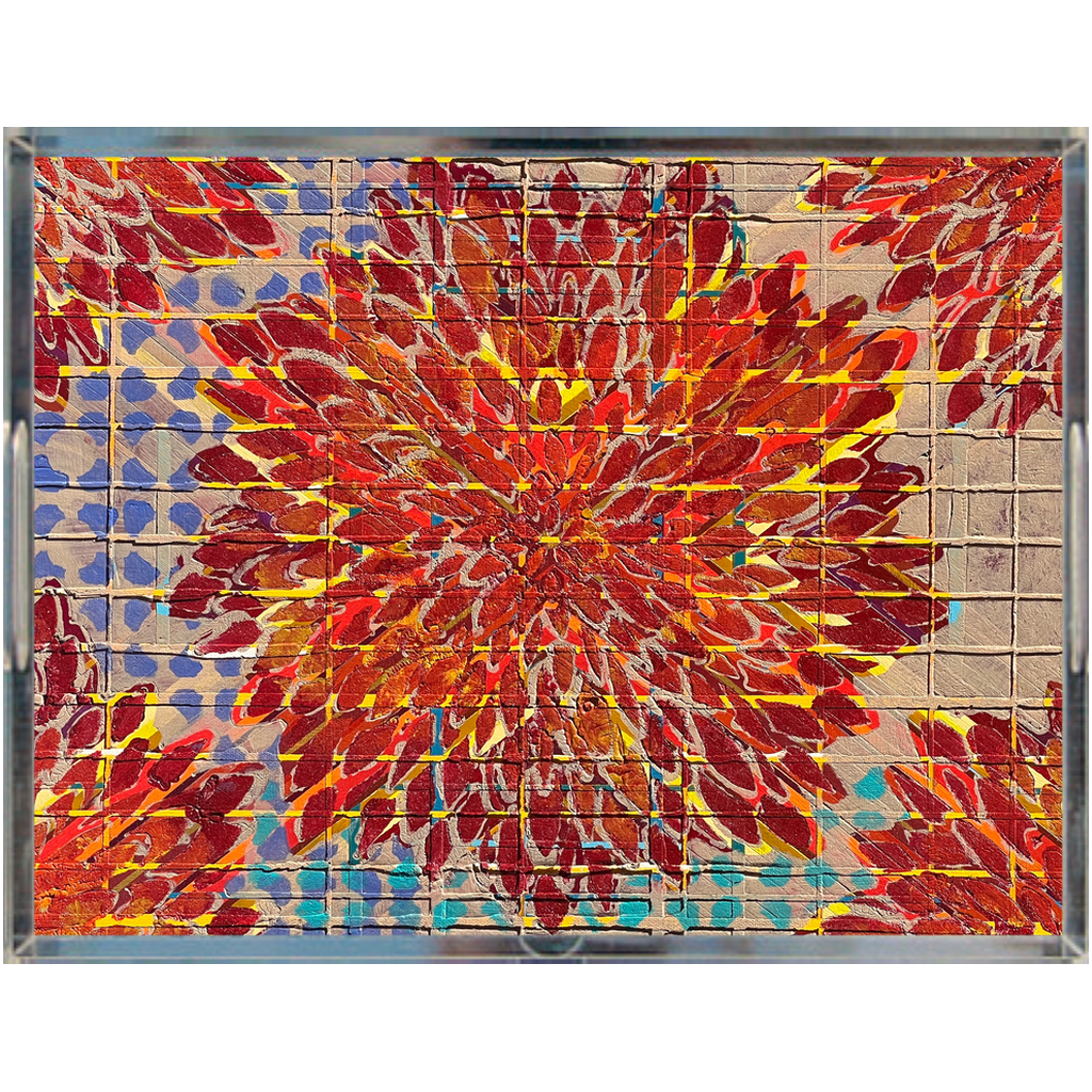 BOUQUETS OF COLOR MADE HER SMILE Acrylic Trays