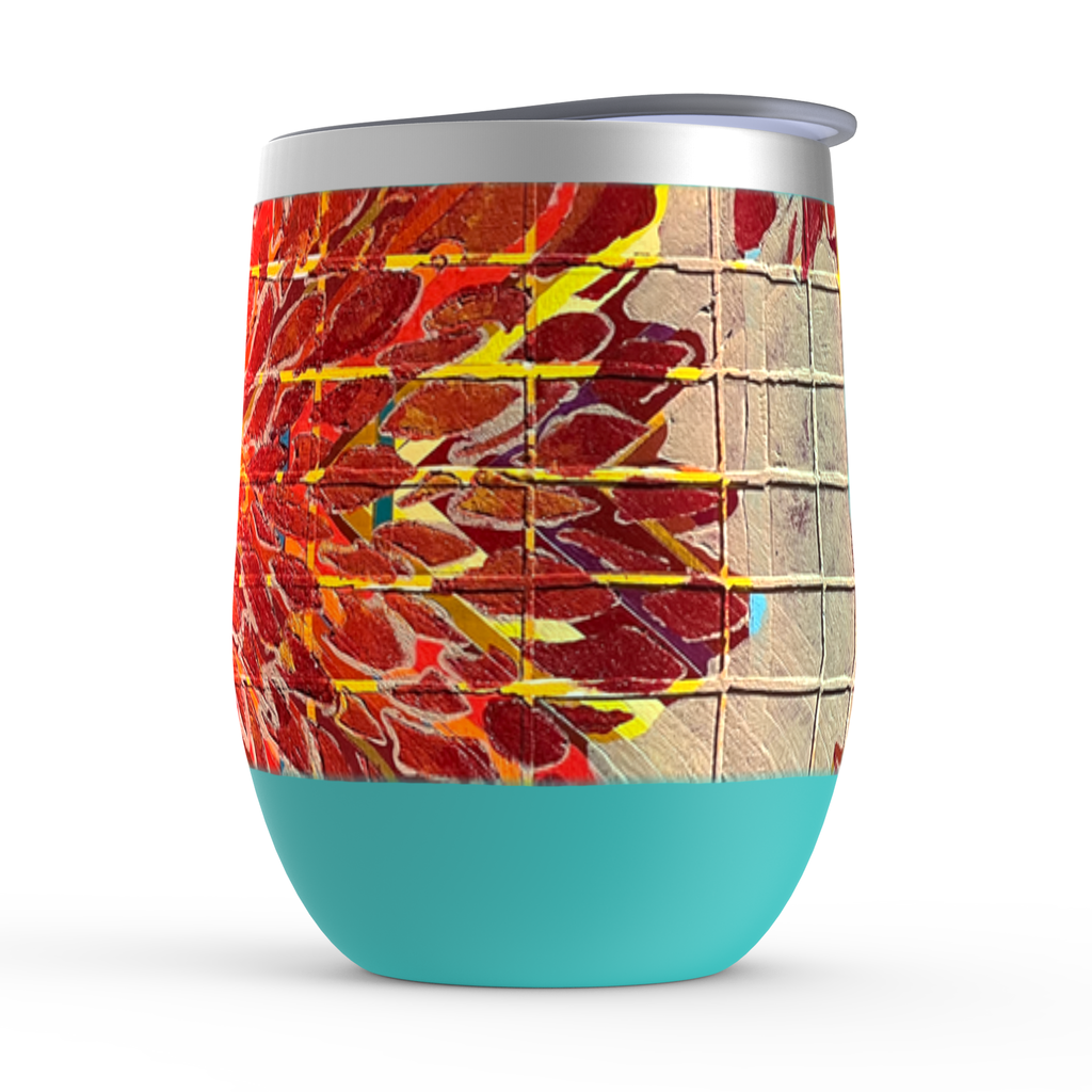 BOUQUETS OF COLOR MADE HER SMILE Stemless Wine Tumbler