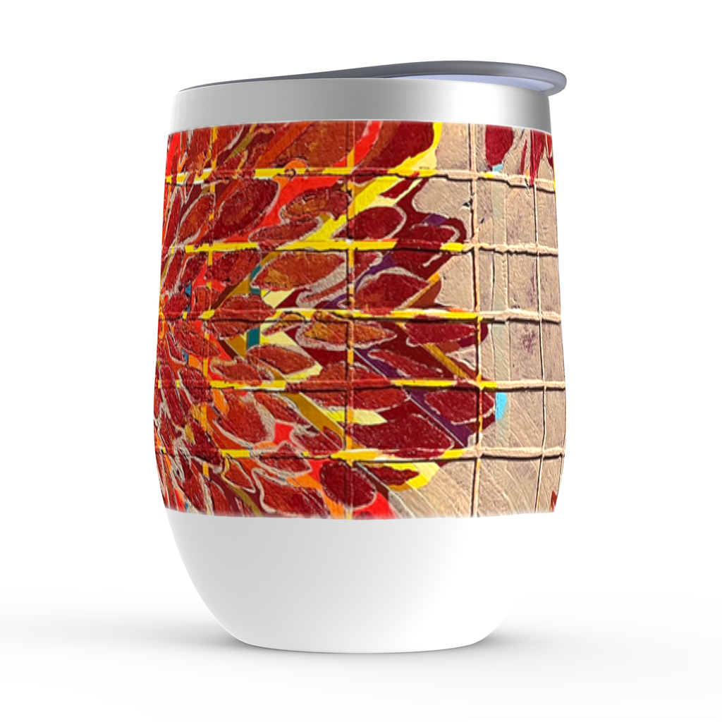 BOUQUETS OF COLOR MADE HER SMILE Stemless Wine Tumbler