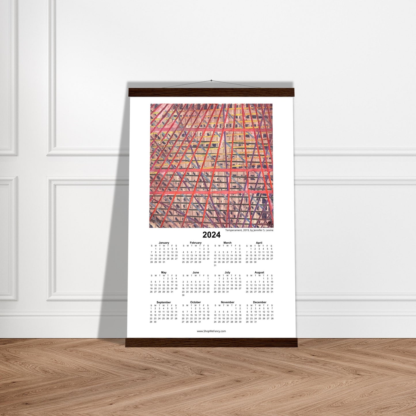 TEMPERAMENT 2024 Year at a Glance on Premium Matte Paper Calendar with Hanger