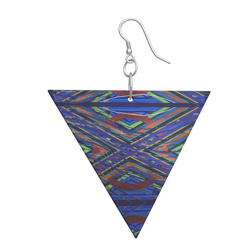 Wooden Earrings: Geometric Shape
