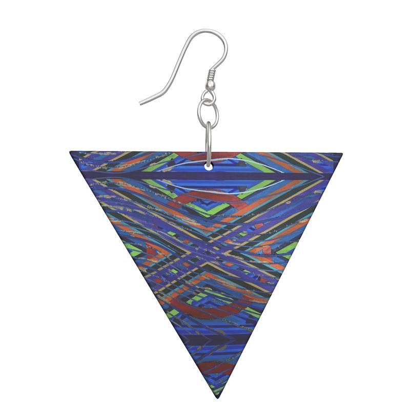 Wooden Earrings: Geometric Shape