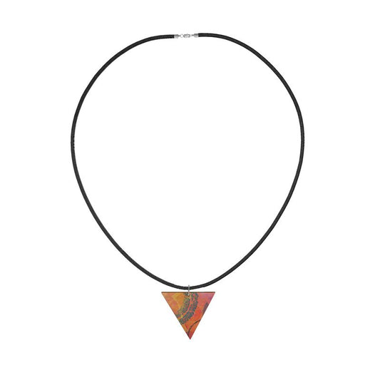 DIAPHANOUS Angular Wooden Pendant Necklace