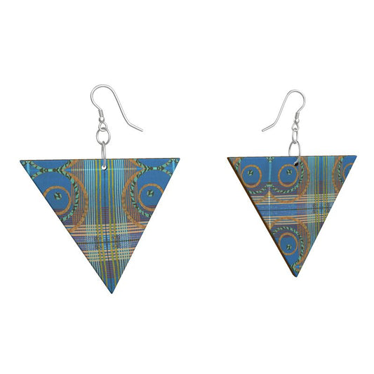 OSCILLATE Angular Wooden Dangle Earrings
