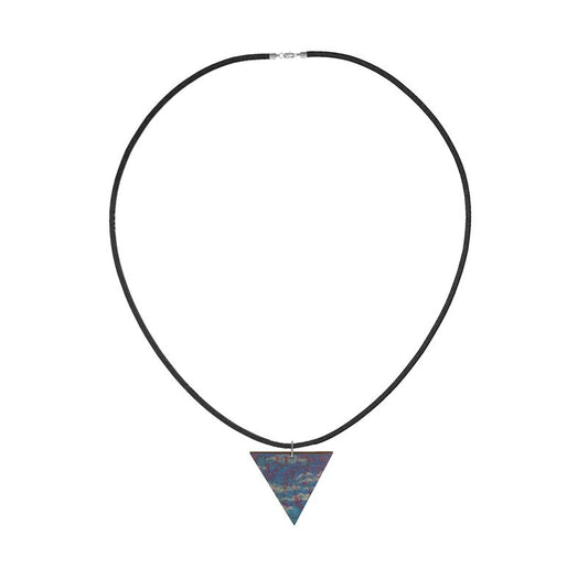 THE PERSISTENCE OF SUMMER Angular Wooden Pendant Necklace