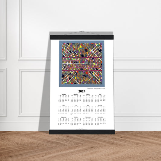 COBBLESTONE 2024 Year at a Glance on Premium Matte Paper Calendar with Hanger