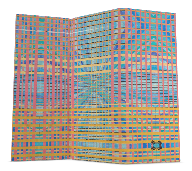 RISING, SETTING Folding Screen
