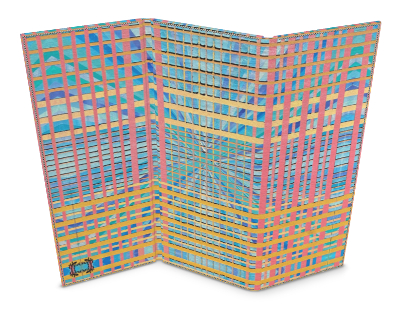 RISING, SETTING Folding Screen