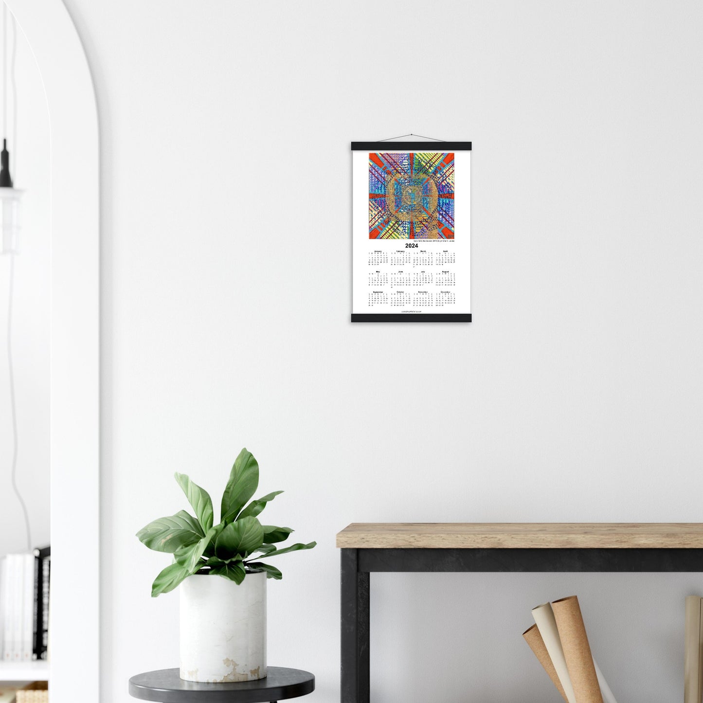 LABYRINTH, THE SECOND 2024 Year at a Glance on Premium Matte Paper Calendar with Hanger